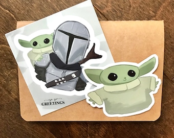 Bounty Hunter & The Child Inspired Vinyl Stickers