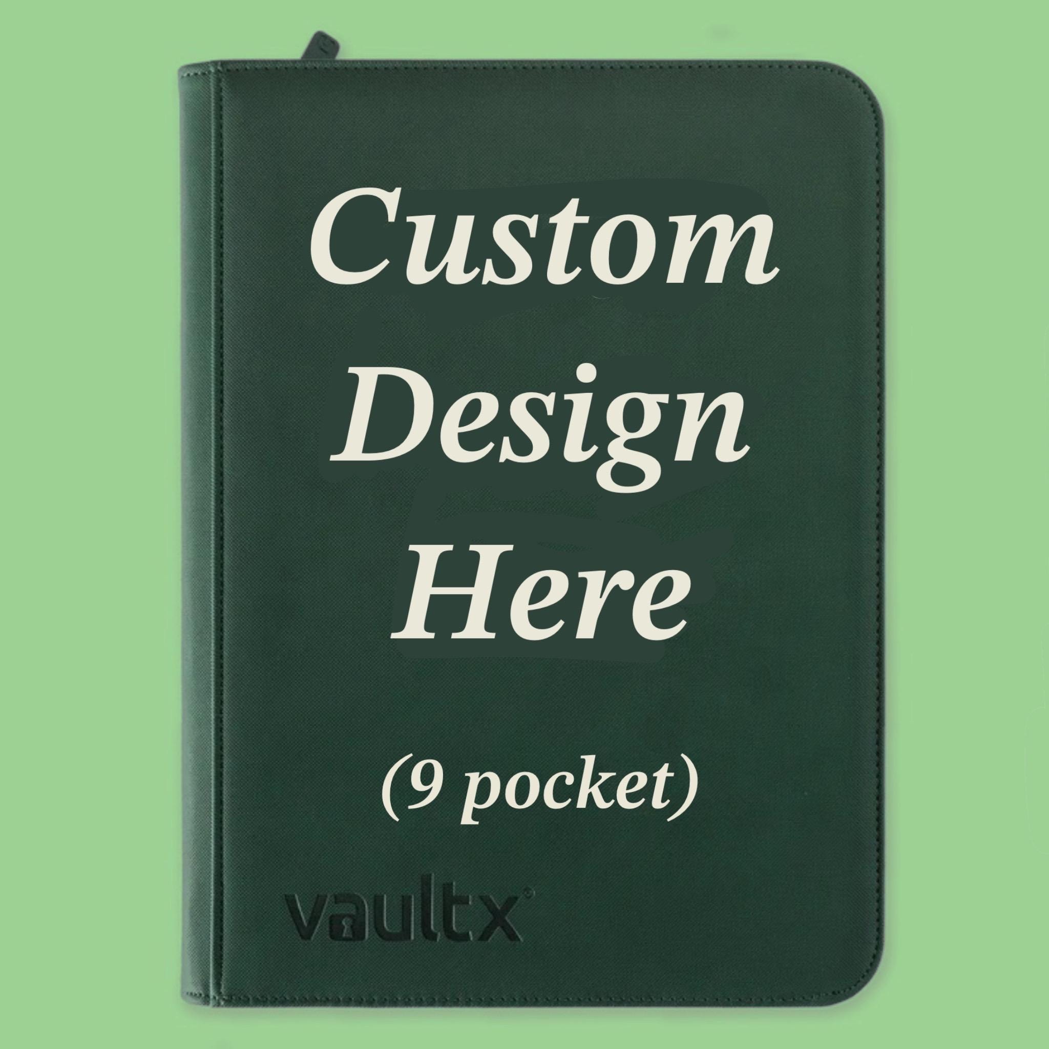 Custom TCG Binder – 9-Pocket Album with Custom HTV Vinyl Design & Mock-Up Approval