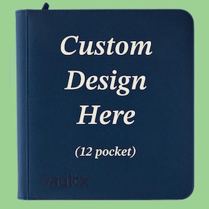 Custom TCG Binder – 12-Pocket Album with Custom HTV Vinyl Design & Mock-Up Approval