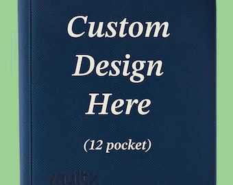 Custom TCG Binder – 12-Pocket Album with Custom HTV Vinyl Design & Mock-Up Approval