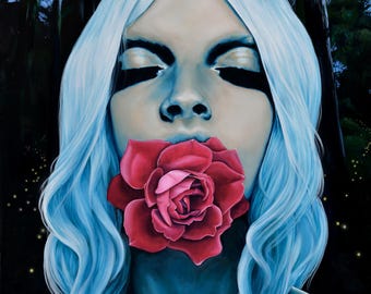 Sacred Feminine Art Print | Rose Goddess Painting | Divine Feminine