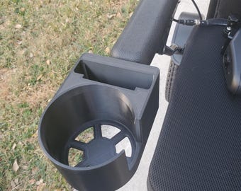 Cupholder & Phone Holder for Powerchairs with Round Tubular Arms