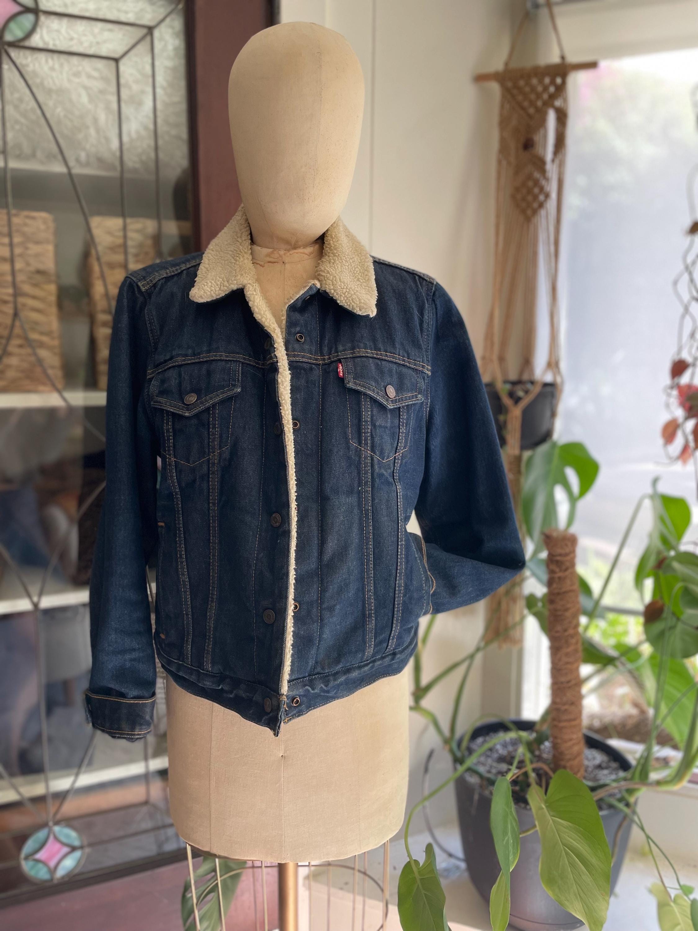 Original Levi’s Blue Denim Sherpa Trucker Jacket