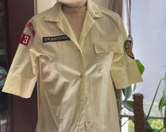 Vintage Yellow Cub Scouts Uniform - worn as women’s blouse