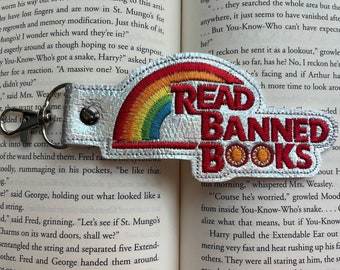 Read Banned Books Keychain, Librarian Gift, Books, Banned Books, Teacher Appreciation Gift, End of School