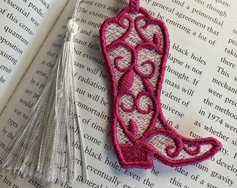 Marcador de botas de vaquero, Marcador de botas de vaquera, Texas, Marcador de encaje occidental, Marcador, Bookish
