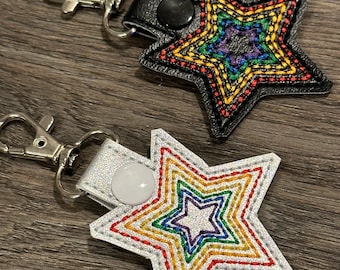 Llavero Estrella Arcoíris, Llavero ORGULLO, Llavero LGBTQIA+, Llavero Aliado, Orgullo 2024, Beneficia a GLSEN