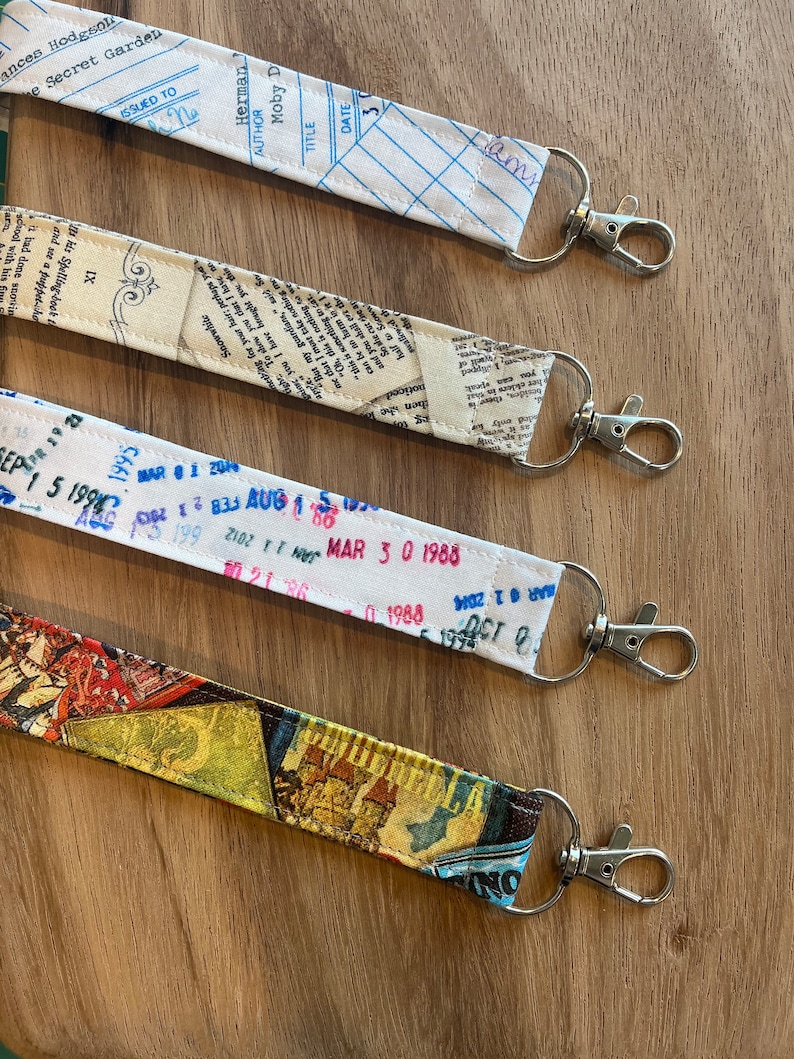 Book Themed Lanyard, Librarian Lanyard, Teacher Lanyard, Teacher Badge Holder afbeelding 2