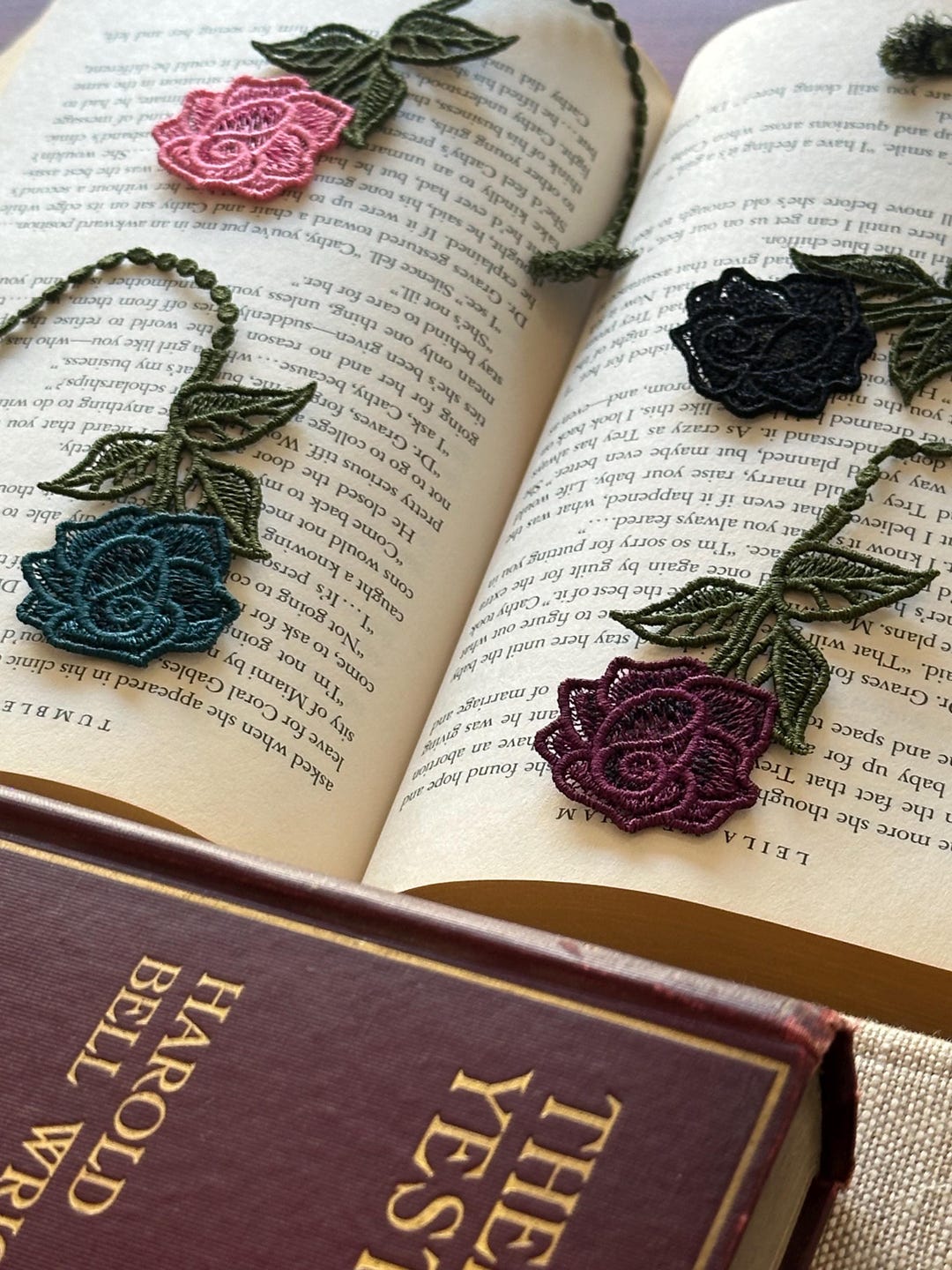 Rose Stem Bookmark, Gothic Romance, Romantasy, Lovers, Floral, Book ...