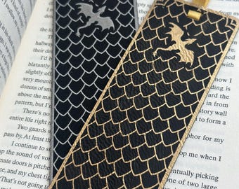 Marcapáginas de escamas de dragón, piel sintética, piel vegana, marcapáginas de polipiel, marcapáginas, literario, Forth Wing, romance