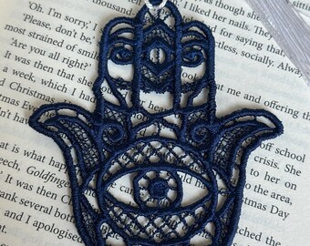 Mano de Hamsa, Mal de Ojo, Brujería, Amuleto de Buena Suerte, Protección, Marcador de Encaje, Marcapáginas, Librero
