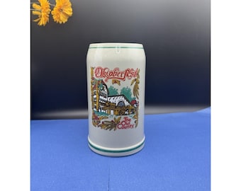 Vintage The Old Country Oktoberfest - 1Liter Stoneware Beer Stein West Germany