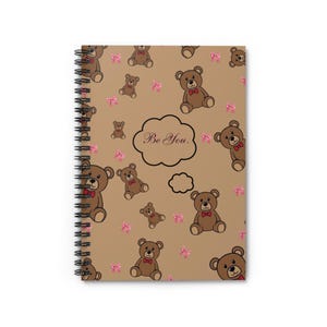 Quaderno a spirale con orsetto di peluche - Be You, diario per bambini, ritorno a scuola, regalo carino, cancelleria per bambini, quaderno dei ricordi