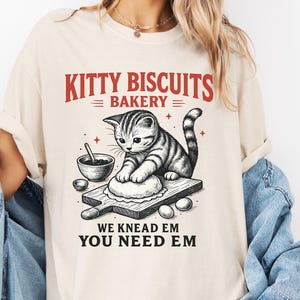 Shirt Comfort Colors® Cat Biscuit Maker, shirt grappig kneden kat, T-shirt Kitty Lover Gift, Kitty Biscuits Bakery we kneden en je hebt een shirt nodig