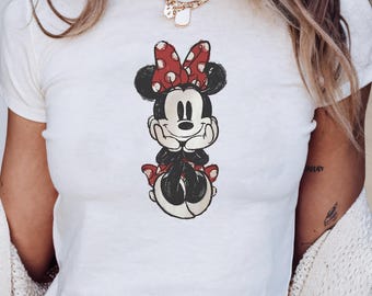 Retro Minnie Mouse Disney baby-T-shirt, klassiek Minnie Baby-T-shirt, Magic Kingdom-shirts, klassiek Mickey Baby-T-shirt, Y2K jaren 90-stijl Minnie Mouse-T-shirt