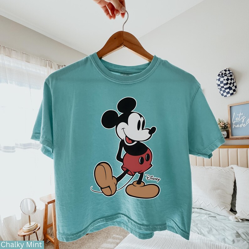Comfort Colors® Disney Vintage Musse Pigg Boxy T-shirt, Vintage Disney Musse Pigg T-shirt, Disneyworld Holiday Vacation T-shirt, Disney Retro T-shirt bild 2