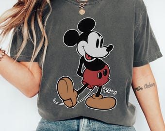 Comfort Colors® Disney Vintage Musse Pigg-tröja, Vintage Disney Musse Pigg-tröja, Disneyworld Holiday Vacation-tröja, Disney Retro-tröja