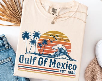 Camisa Comfort Colors® del Golfo de México: camisa vintage de la Costa del Golfo desde 1550, camisa del Golfo de México, regalo de México para los amantes de México