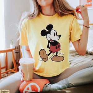 Comfort Colors® Disney Vintage Musse Pigg Boxy T-shirt, Vintage Disney Musse Pigg T-shirt, Disneyworld Holiday Vacation T-shirt, Disney Retro T-shirt bild 5