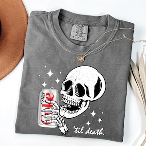 Comfort Colors® Halloween Diet Coke Shirt, Cute Skeleton Ghost, Comfort Colors Diet Coke Shirt, Halloween Ghost Lover Shirt, Diet Coke Shirt
