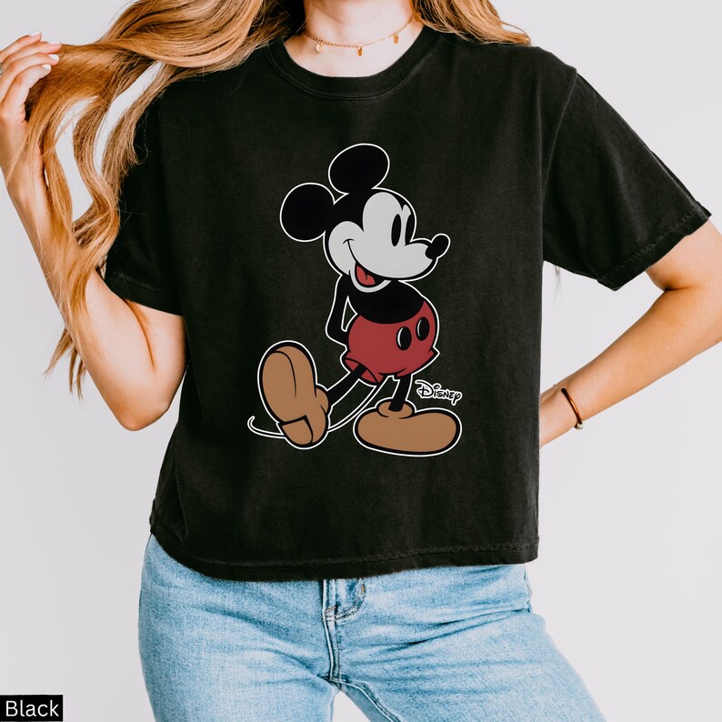 Comfort Colors® Disney Vintage Musse Pigg Boxy T-shirt, Vintage Disney Musse Pigg T-shirt, Disneyworld Holiday Vacation T-shirt, Disney Retro T-shirt bild 11