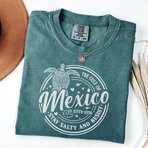 Comfort Colors® The Gulf Of Mexico Shirt, Gulf Coast Tee, Stay Salty and Resist Shirt, Mexico Beach Shirt, Florida Beach Shirt Mexico Resist