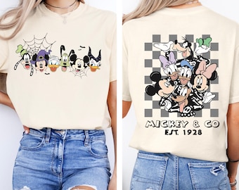 Comfort Colors® Retro Mickey & Co 1928-skjorta, Disneyland-tröja, Disneyworld-skjorta, Musse Pigg och vänner-familjeskjorta, Disney-present