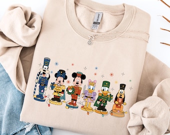 Moletom Quebra-Nozes do Mickey e Amigos, Moletom de Natal da Disney para a Família, Roupa de Natal, Moletom para Viagem de Natal à Disneylândia