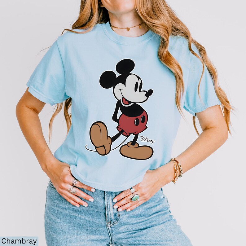 Comfort Colors® Disney Vintage Musse Pigg Boxy T-shirt, Vintage Disney Musse Pigg T-shirt, Disneyworld Holiday Vacation T-shirt, Disney Retro T-shirt bild 8