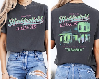Comfort Colors® Welcome To Haddonfield Shirt, Michael Myers Haddonfield Shirt, Halloween Horror Movie Tshirt, Halloween Movie Tee