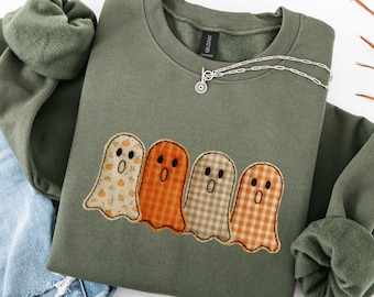 Halloween Geist Sweatshirt, Halloween Geist Shirt, gruselige Saison Pullover, Halloween niedlichen Frauen Outfit, Halloween Geschenk