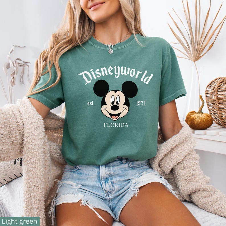 Comfort Colors® Vintage Disneyworld Shirt, Retro Mickey and Friends T-Shirt, Disneyworld Florida Trip Mickey&Co Disney Family Matching Tee image 6