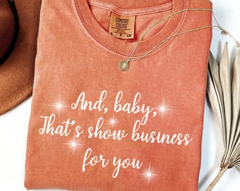 Camiseta Comfort Colors® y Baby That's Show Business, camiseta con capucha Think Of Your Energy Girl, regalo para ella