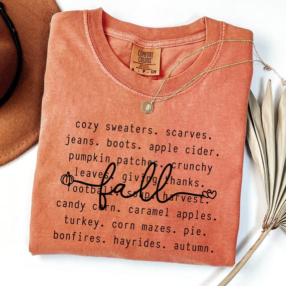 Comfort Colors® Fall Shirt, Cozy Fall Shirt, Womens Fall Shirts, Fall Tshirt, Autumn Words Tee, Thanksgiving Shirt, Cozy Autumn shirt