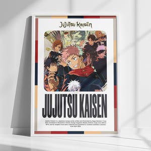 Jujutsu Kaisen-mangaposter | Anime muurkunst met hoge resolutie | Yuji Itadori en Megumi Fushiguro | Shonen Jump klassieke print