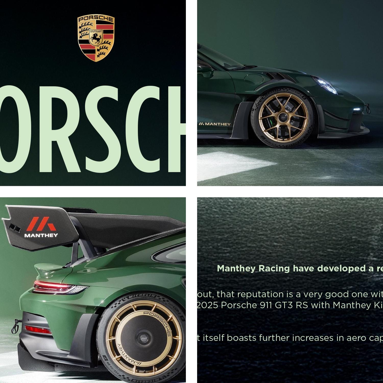 Manthey Racing Porsche 911 GT3 RSR サイン入り Manthey Racing