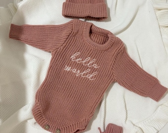 Cotton Baby Announcement outfit