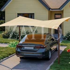 Durable Car Sun Shade Canopy - UV Protection Parking Cover for Driveways and Outdoor Spaces
