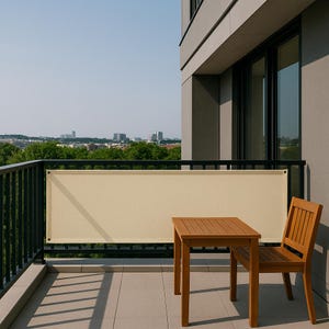 Custom size Balcony Privacy Screen – UV Protection Wind Breaker for Apartment Railing
