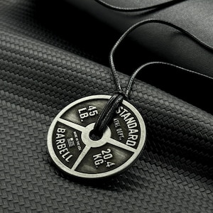 Fitness Barbell Necklace – Zinc Alloy Pendant, Gift for Gym Enthusiasts