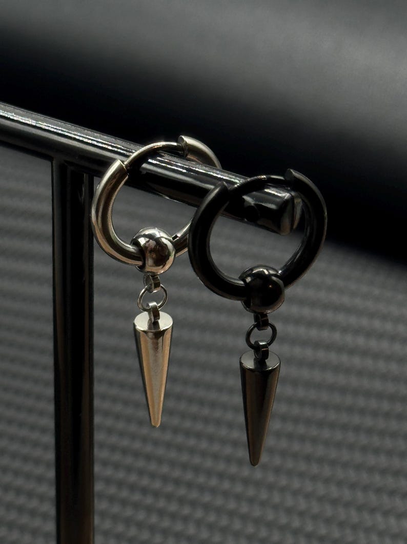 Kolczyki-koła ze stali nierdzewnej – minimalistyczna biżuteria unisex zdjęcie 4