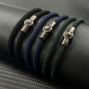 Cord Bracelet with Magnetic Clasp – Unisex Rope Bracelet in Multiple Colors, Lightweight Everyday Jewelry