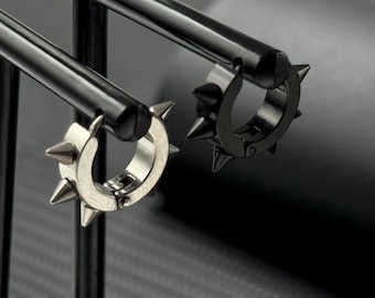 Kolczyki-koła ze stali nierdzewnej — Edgy Unisex Jewelry