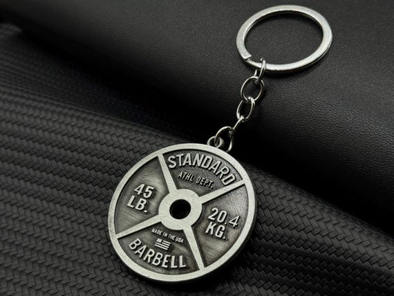 Barbell Plate Keychain – 45LB Weightlifting Gym Accessory