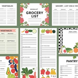 Grocery List Canva Template Grocery List Mockup Grocery List Organizer Grocery List shopping list Micro Grocery List Tote Big grocery list