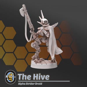 Alpha Strider Droid | The Hive Greater Good Proxy Model | 28mm Heroic Sci-Fi Miniature for Tabletop Wargames | Tau-Compatible