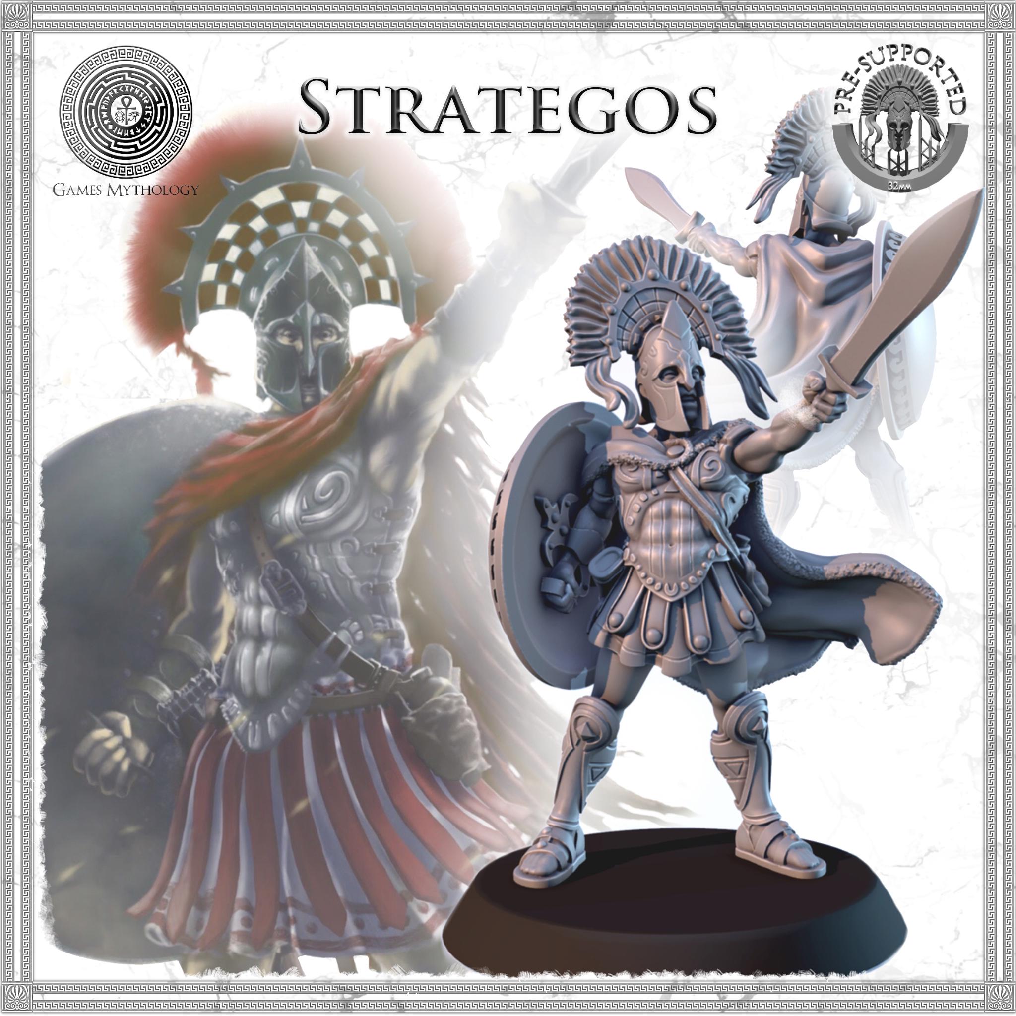 Greek Heroes Miniature Set – 28mm/32mm Greek Hellenic Warriors + Commanders | Historical & Fantasy TTRPG