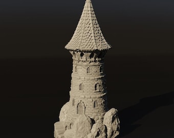 Medieval Fantasy Mage Tower: 28/32mm Scale RPG Terrain for DnD, Wargames, TTRPG