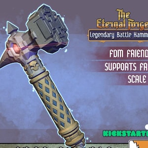 3D Printed Vow Forger Hammer: LARP, DnD Cosplay Prop