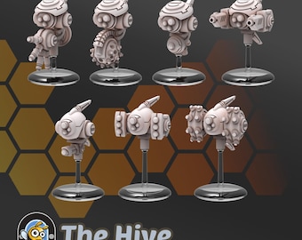 Sci-Fi Support Drones: 28mm Tabletop Wargame Miniatures - Tau-Compatible